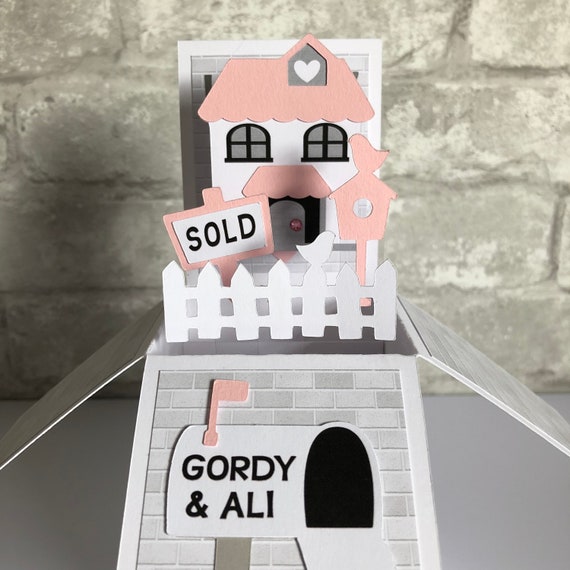 Handmade New Home Pop Up Card Personalised New home card