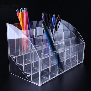 Support de marqueur acrylique Rack Markers Holder / Pinceau de maquillage / Organisateur cosmétique / Porte-stylo / Porte-crayon / Supports à outils TZ697 image 1