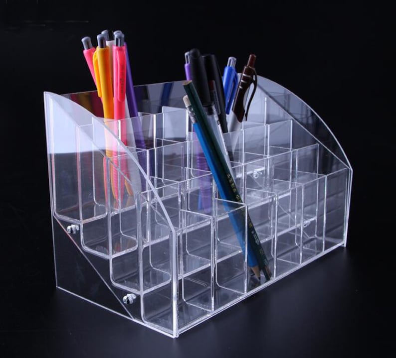 Support de marqueur acrylique Rack Markers Holder / Pinceau de maquillage / Organisateur cosmétique / Porte-stylo / Porte-crayon / Supports à outils TZ697 image 1