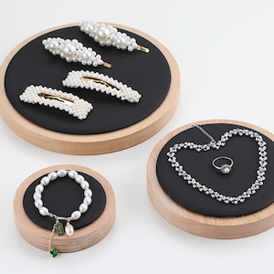 Black jewelry display tray,ring display,circle display tray, jewelry photography tool    DS1563