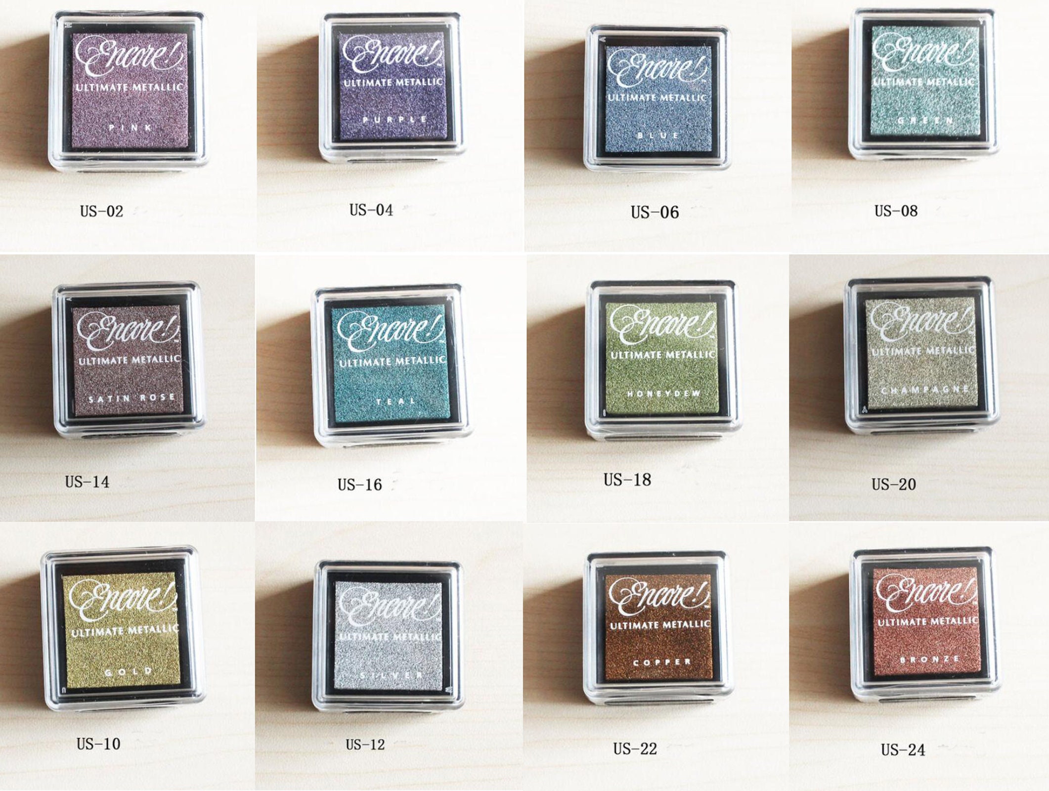 Encore Ultimate Metallic Pigment Ink Pad Ink for stamp Etsy