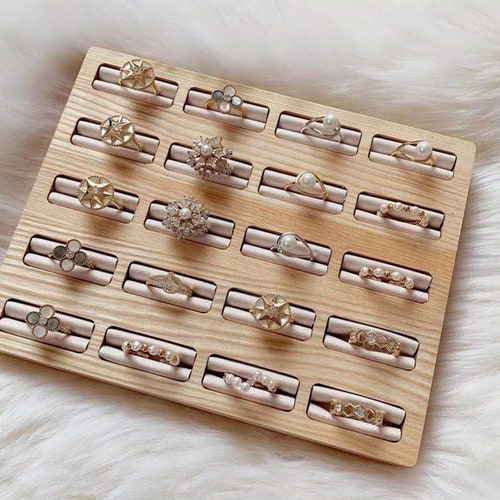 Wood Ring Display Ring Organizer Stand Ring Stand Etsy