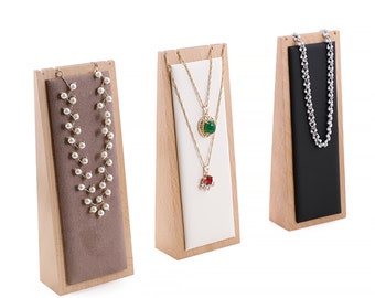 Wood necklace display, jewelry organizer stand,  necklaces display, necklace holder    DS1774