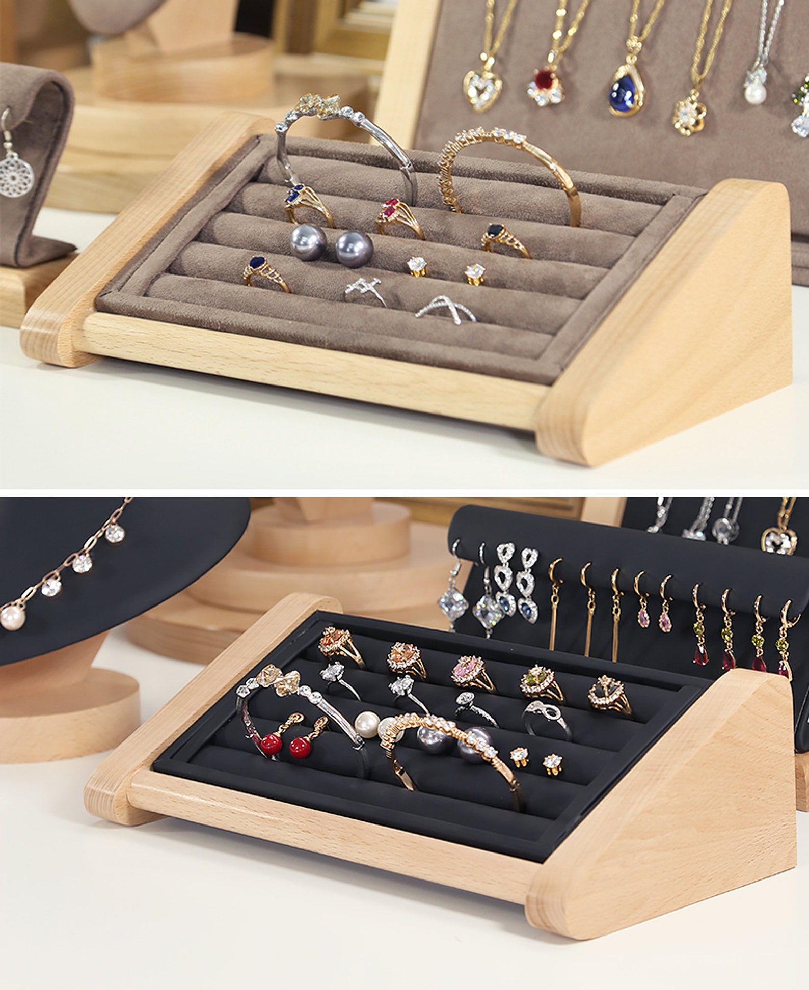 How To Display Rings Wood Ring Display, Ring Organizer Stand, Ring Stand Holder,ring Tray ...