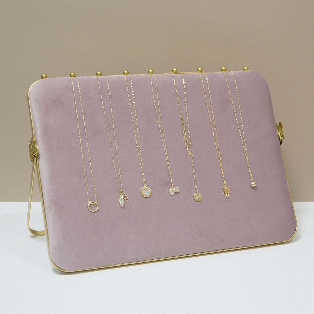 Velvet Necklace Holder, Necklace Display, Pink Jewelry Display, Velvet Jewelry Display DS2005 Etsy