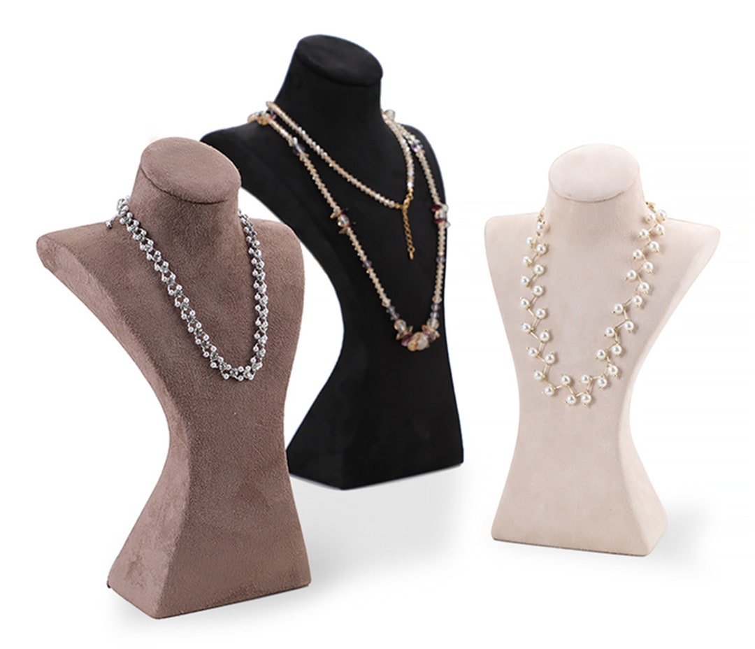 Necklace Bust, Necklace Holder, Mannequin Display, Jewelry Display, Velvet Model Stand DS1564 Etsy