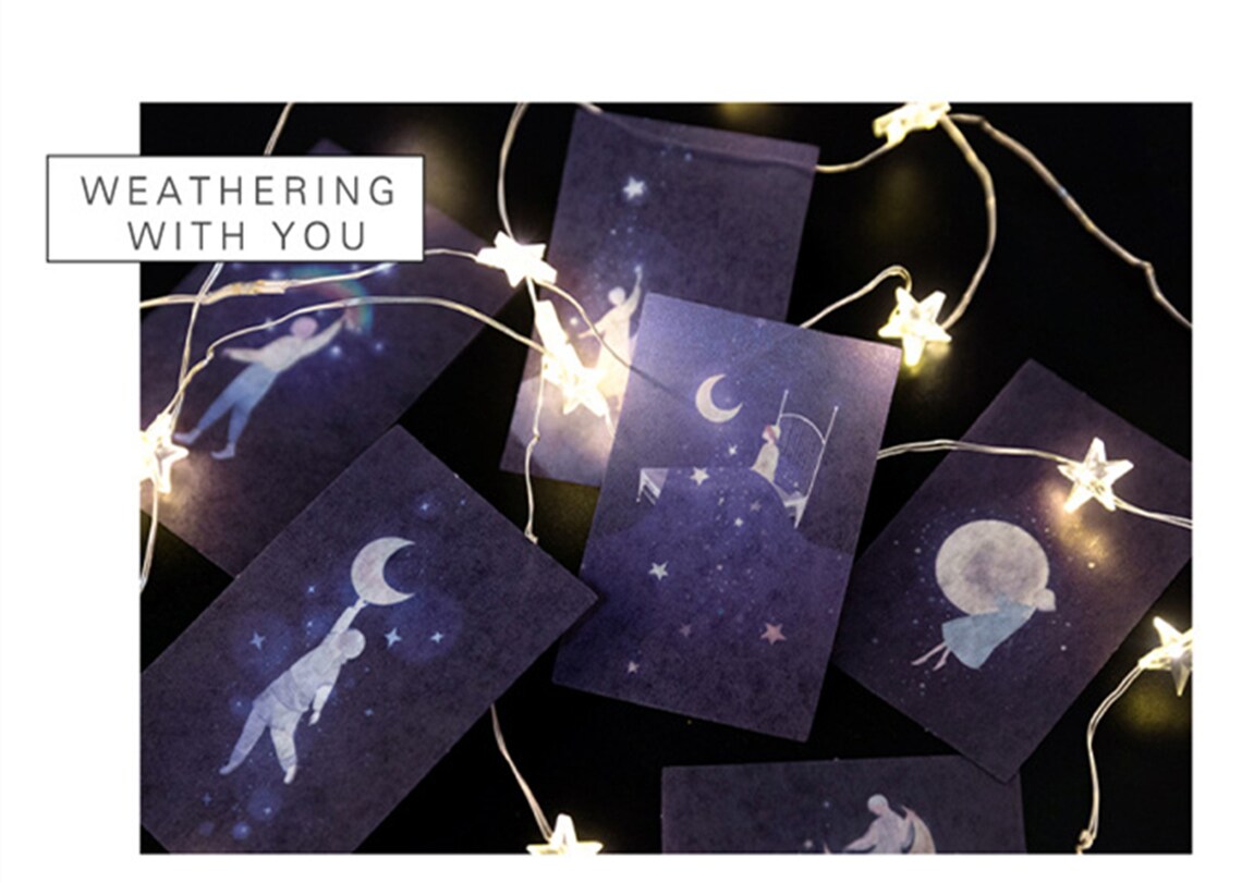 Night sky Sticker Set Moon Stickers Pack Decorative sticker | Etsy