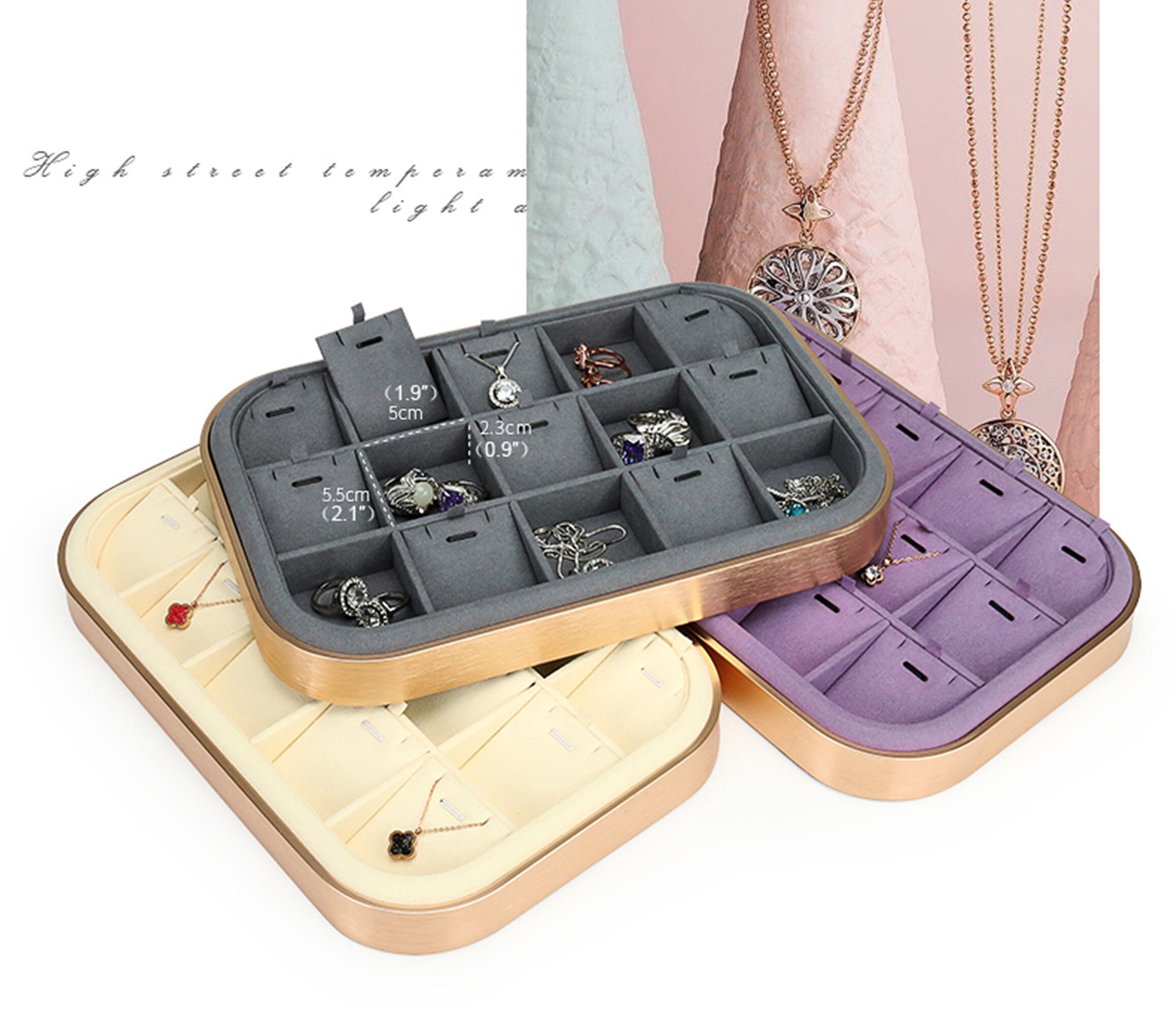 Velvet Pendant Holder Trays Pendant Display Trays Necklace Etsy