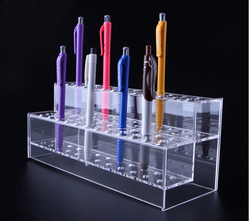 Acrylic Marker storage Rack Markers Holder/Makeup Brush / Cosmetic Organizer / Pen Holder / Pencil Holder/Tool Holds TZ446 image 1