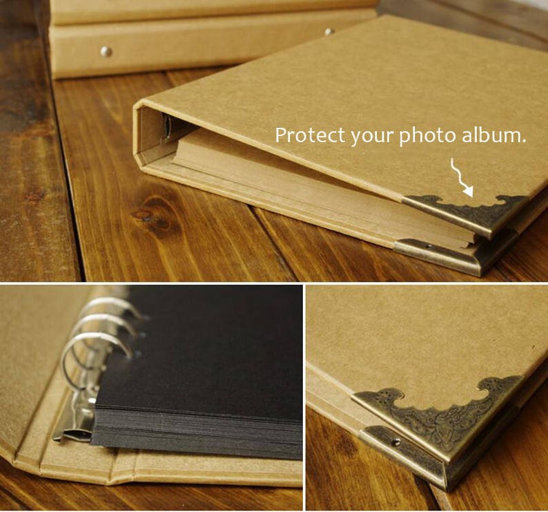 80 Pages Ring Binder Photo Album /kraft Scrapbook Album Etsy
