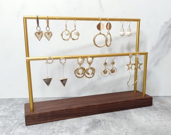 Wood earring display, earring holder, wooden jewelry organizer stand for market booths  DS2021