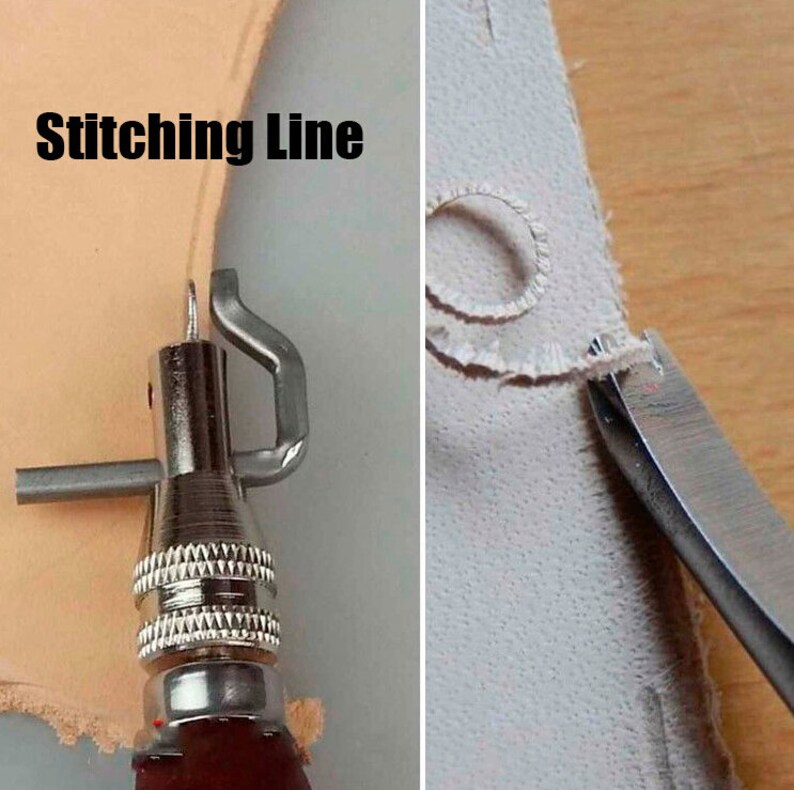 5 in 1 Adjustable Leather Edge Stitching Groover Set Crease Etsy