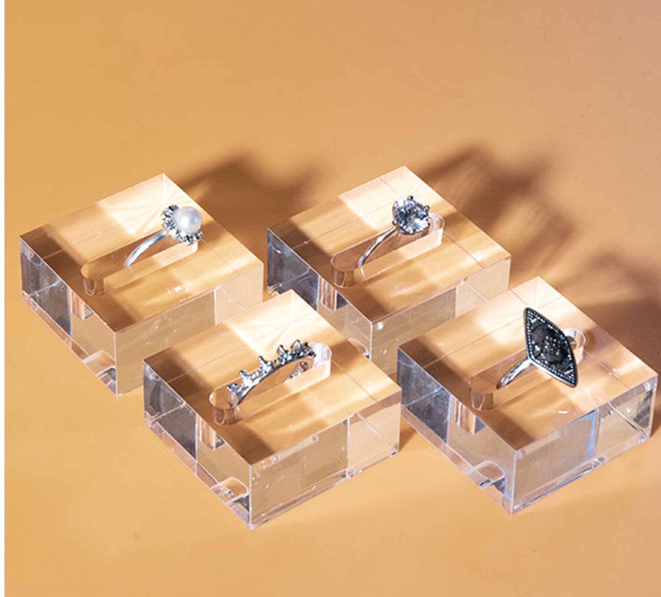 Acrylic Ring Display Acrylic Jewelry Display Ring Stand Holder Transparent Ring Display DS1959 Etsy