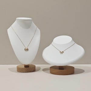 Kettingbuste, sieradenstandaard, kettingdisplay, witte ketting diaplsy DS2335