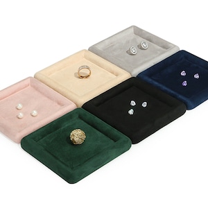 Mini Sieraden Display Tray, Fluwelen Sieraden Display, Vierkante Sieraden Display Tray DS1638