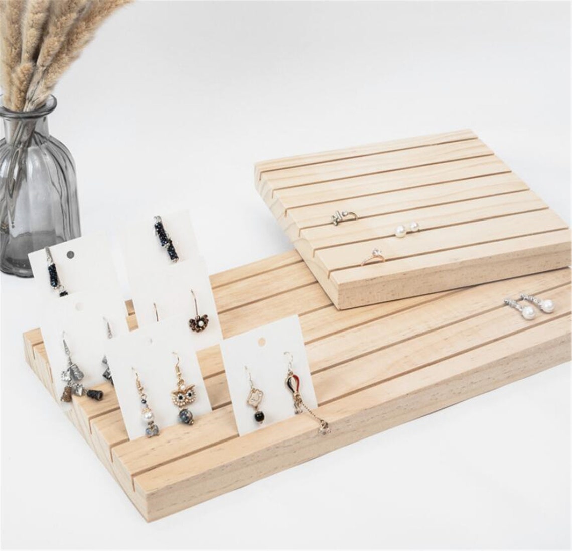 Wood Earring Card Display Business Card Holder Earring Etsy