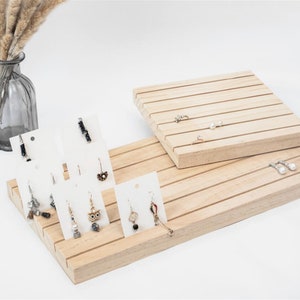 Wood earring card display,  business card holder, earring display tray, earring holder ,jewelry display board  DS1130