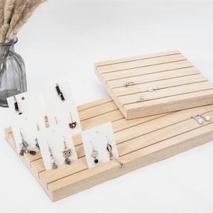 Wood earring card display,  business card holder, earring display tray, earring holder ,jewelry display board  DS1130