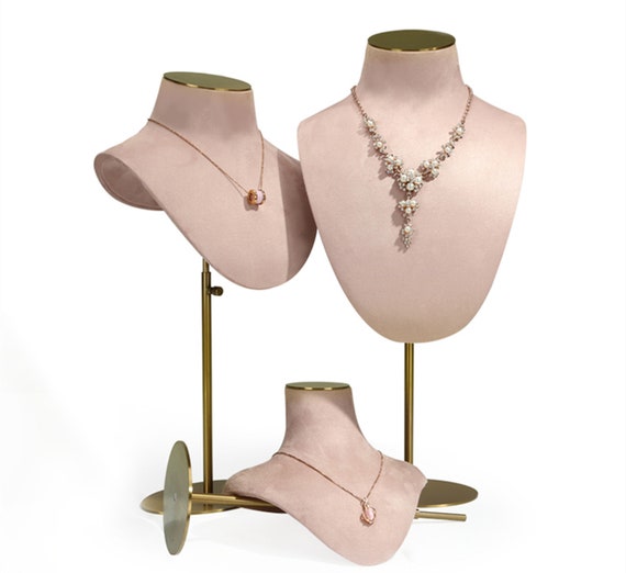 Jewelry display stand necklace & earrings holder organizer support for  earings and necklaces wear mannequin jewelery