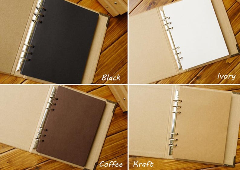 80 Pages Ring Binder Photo Album /kraft Scrapbook Album Etsy