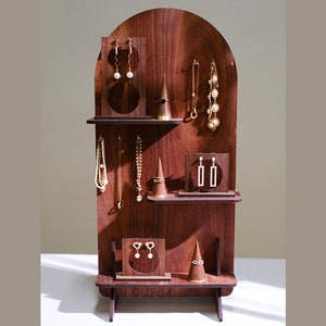 Wood Jewelry Display, Bracelet Holder, Ring Holder    DS1794