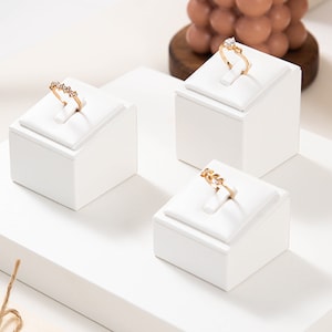 White ring display, ring organizer stand, ring stand holder,ring photography tool     DS1739