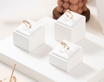 White ring display, ring organizer stand, ring stand holder,ring photography tool     DS1739