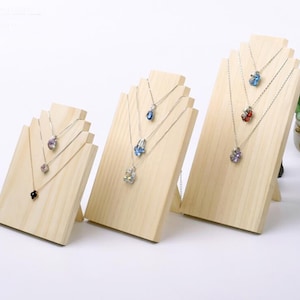 Wood necklace display,  wooden jewelry organizer stand, necklace display, necklace holder   DS1069