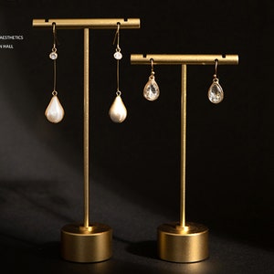T-bar earring stand, gold jewelry display, gold jewellery displays   DS1178