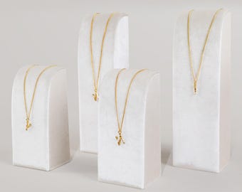 Josmimic Portagioie, Supporto per Gioielli, Vassoio per Gioielli, Organizzatore per Gioielli per Collane, Bracciali, Orecchini, Orecchini a Lobulo, Anelli, Idea Regalo, Bianco