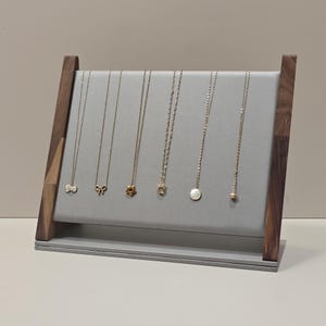 Walnut Necklace Stand, Pendant Stand, Necklace Holder,Grey    DS2343