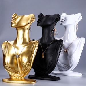 Kettingbuste, kettinghouder, mannequindisplay, sieradendisplay, kettingmodelstandaard DS2062