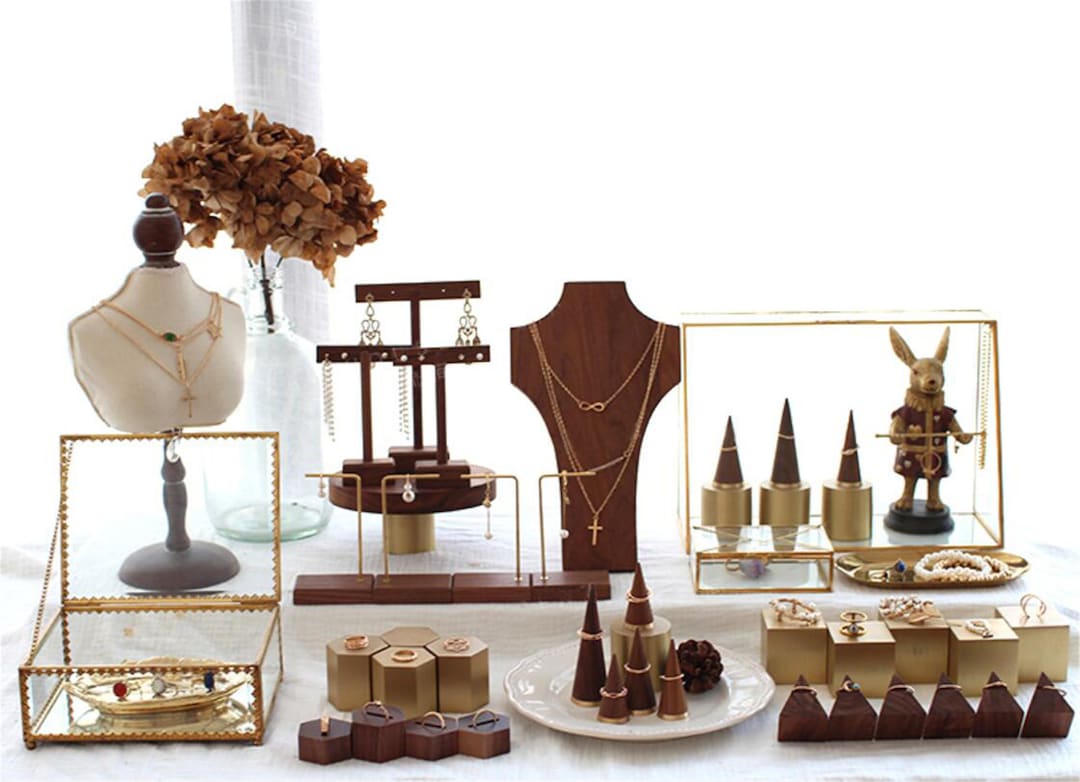 木製アクセサリーホルダーディスプレイ☆vintage調☆No.445