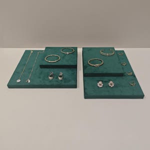 Personalized velvet jewelry display, jewelry platform tray, jewelry store design,custom size and color  DS2407