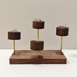 Présentoir à bijoux en bois de noyer, outil de photographie de bijoux, présentoir à bijoux pour stands de marché, présentoir à bijoux échelle DS1723