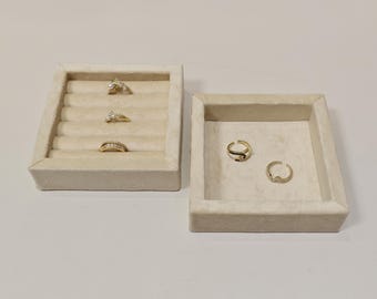 Custom Color Velvet Jewelry Display Tray: Ring Organizer