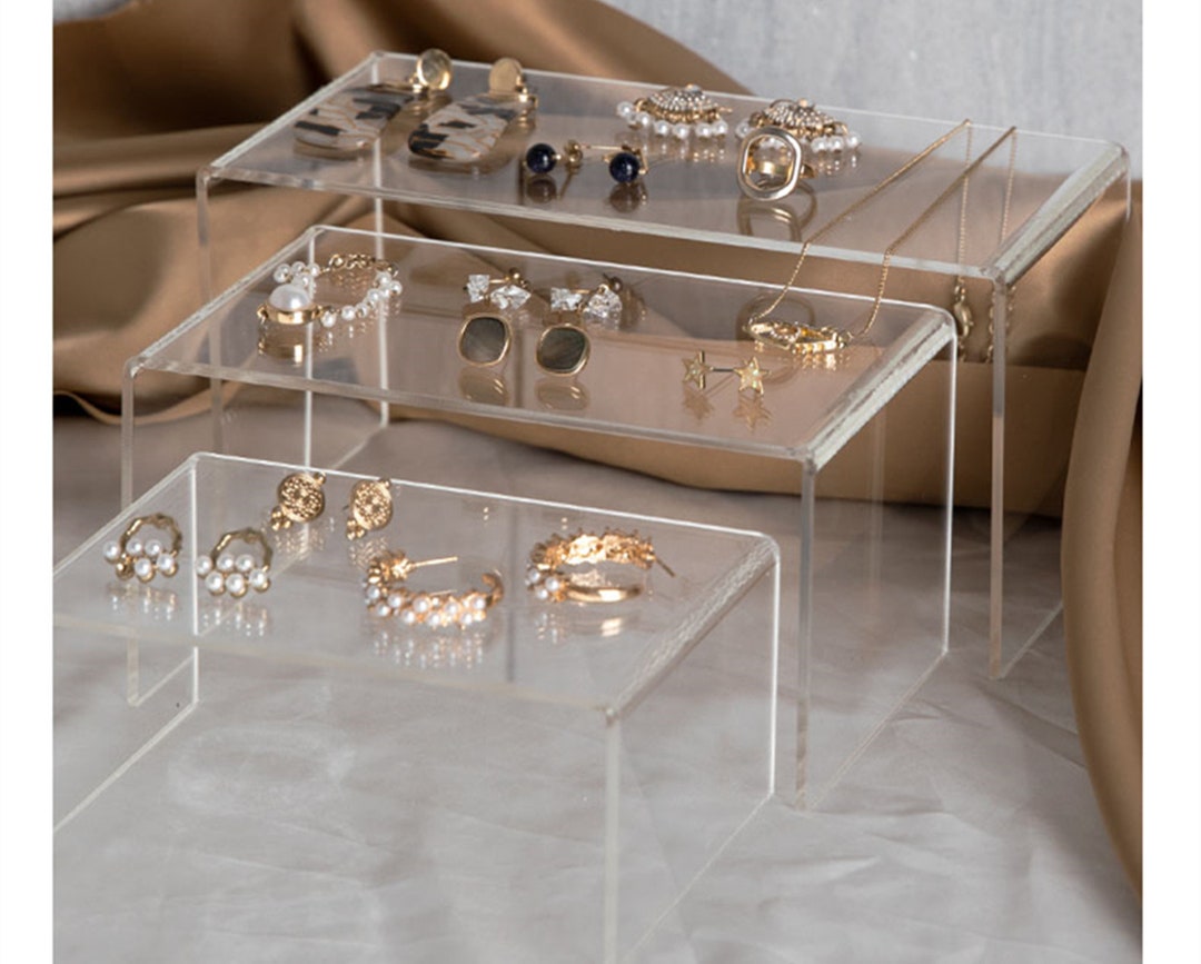 Clear Acrylic Jewelry Display Jewelry Display Tray White Etsy
