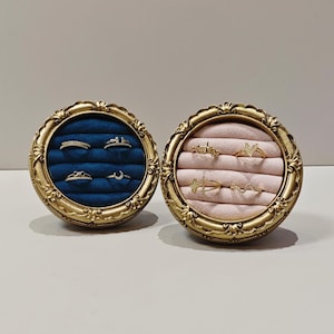 Espositore per anelli in oro circolare, espositore per anelli, porta anelli, vassoio per anelli, design per negozi di gioielli, strumento per la fotografia di gioielli DS1336