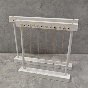 Wood necklace display, necklace holder,  wooden necklace organizer stand   DS2248