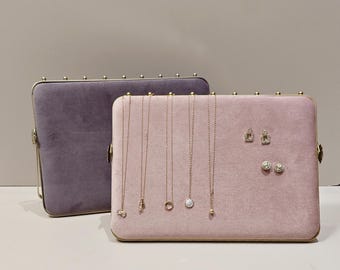 Espositori Pieghevoli Per Collane E Orecchini In Velluto Bianco | Set Da 8 | 21,6x35,6 Cm | Per Fiere, Negozi, Casa