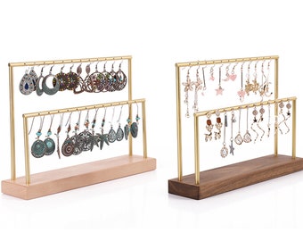 Wood earring display, earring holder, wooden jewelry organizer stand for market booths  DS1707