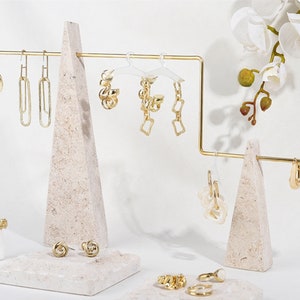 Marble earring display,  T-bar earring stand,jewelry display for market booths  DS1758