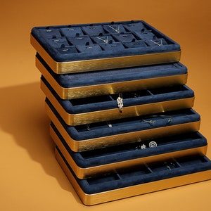 Samt Anhänger Halter Trays, Halskette Display Trays, Royal Blue Schmuck Display (Samt Schmuck Display DS1316)