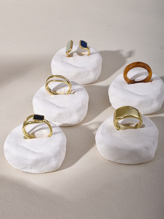 Exhibición de anillo de madera con 24 dedos para anillo de exhibición de  anillo de madera para vender expositores de joyas escaparate para  organizador