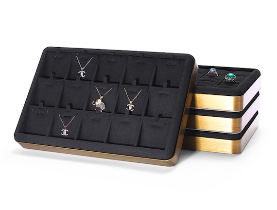Large Jewelry Organizer Velvet Trays, Jewelry Box, Jewelry Tray