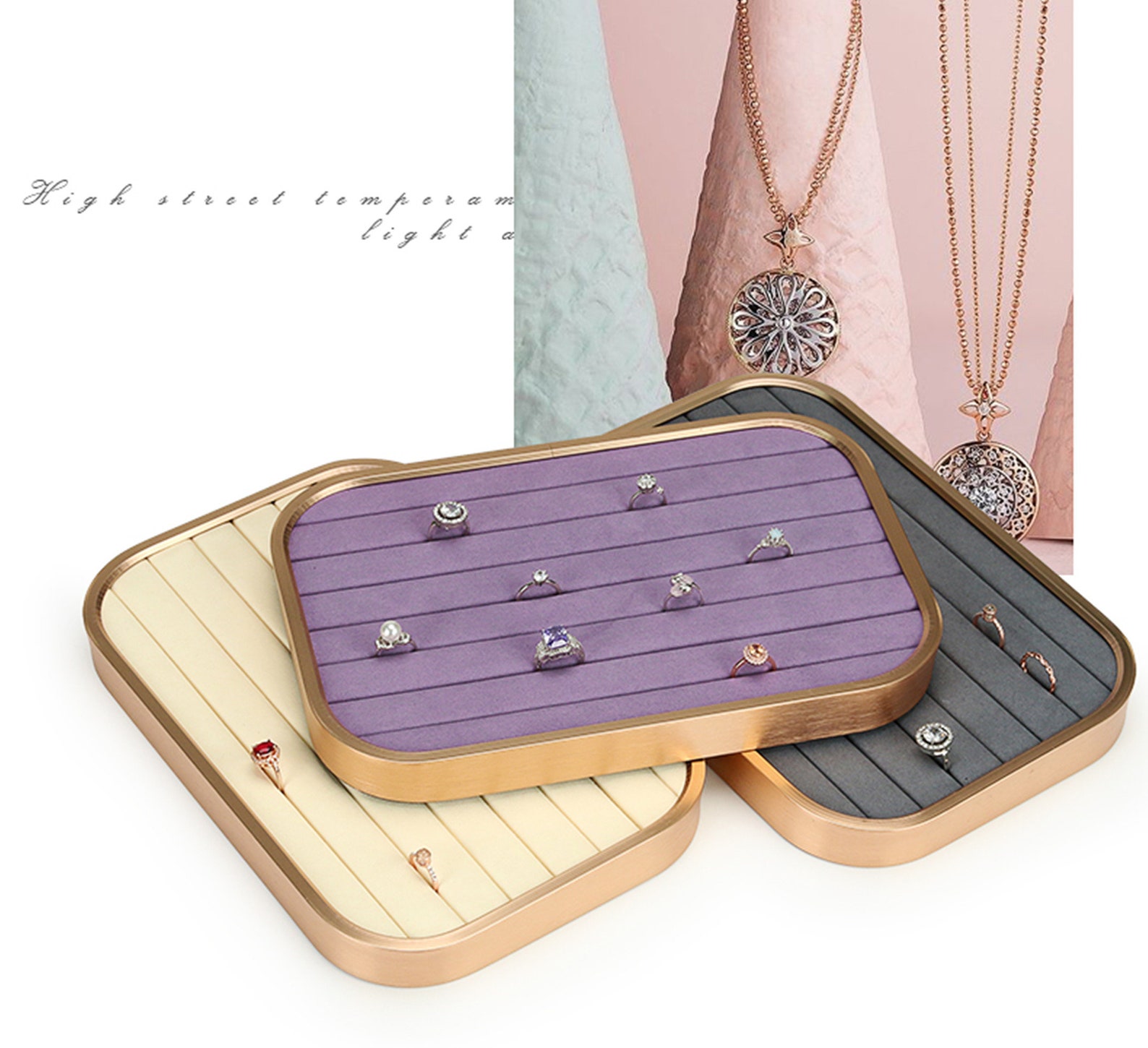 Velvet Ring Display Trays Rings Display Trays Velvet Jewelry Etsy