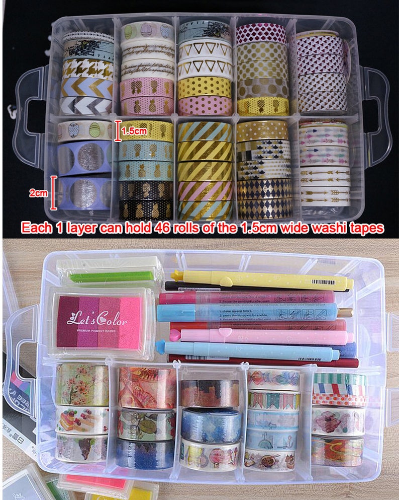 Washi tape Storage Case / Masking Tape Organizer / Washi Tape | Etsy