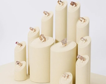 Ring Display,  Ivory Jewelry Display, Cylinder Ring Display   DS2415