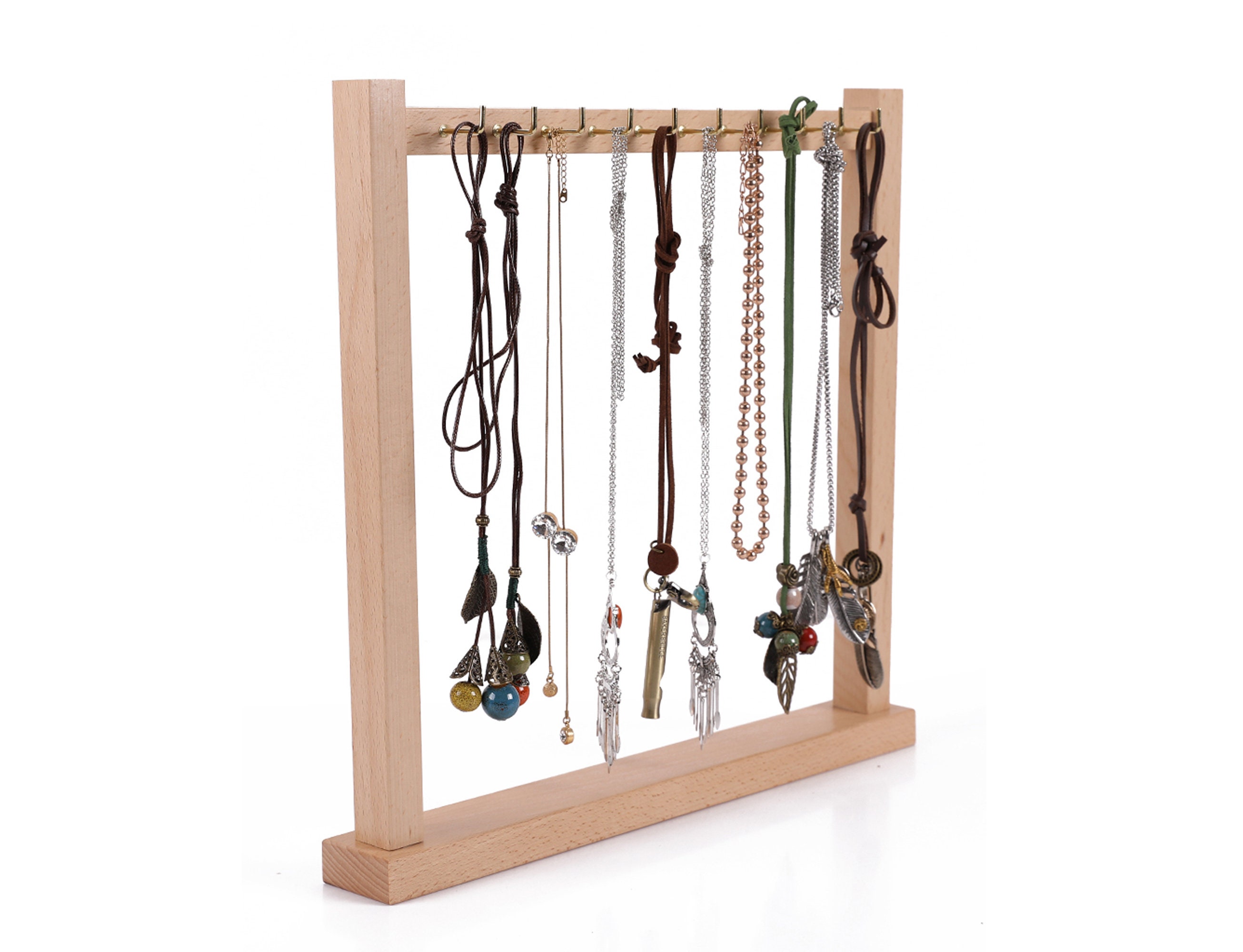 Bamboo Wood Wooden Necklace Display Stand Multiple Necklace, Bracelet,  Pendant, Long Chain Handing Organizer Board From Designer_beanie, $1.53 |  DHgate.Com