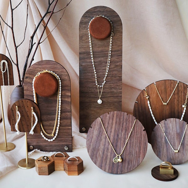 Wood necklace display, necklace holder, wood necklace display,  wooden bracelet display   DS1449